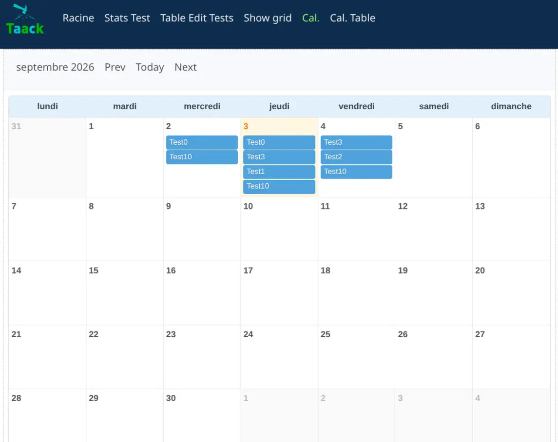 news calendar regular view
